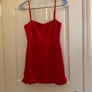 Lulu’s Red Ruffle Hem Dress - Spoonful of Sass Bodycon
